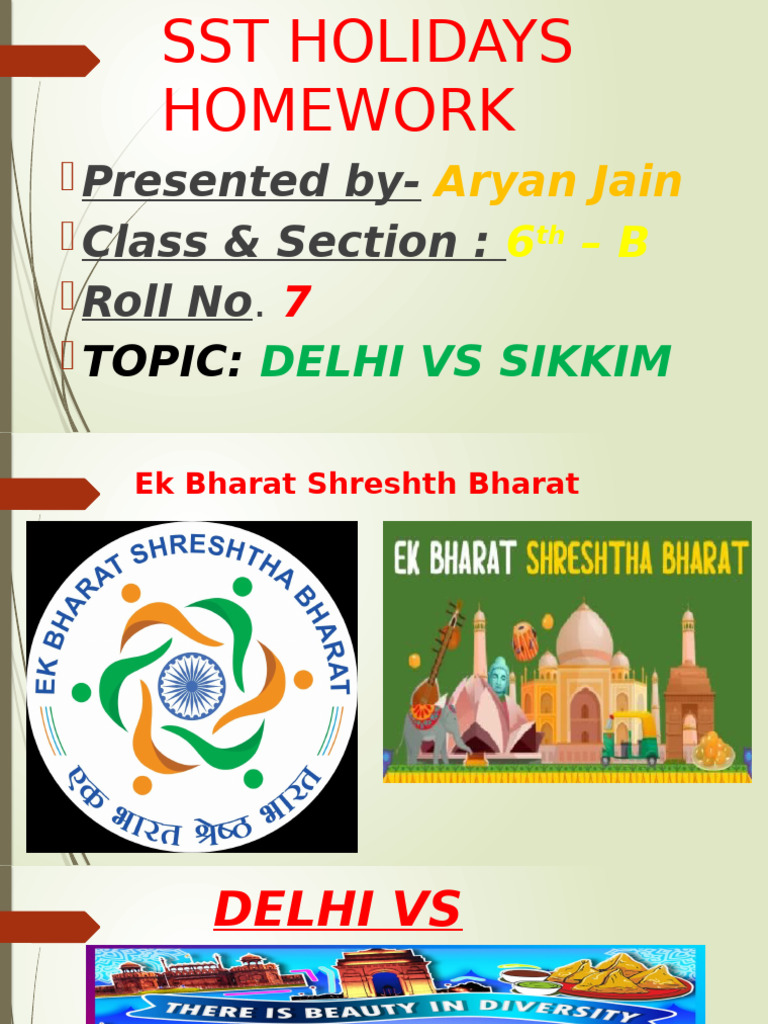 Delhi vs Sikkim: A Class 6 Overview | PDF