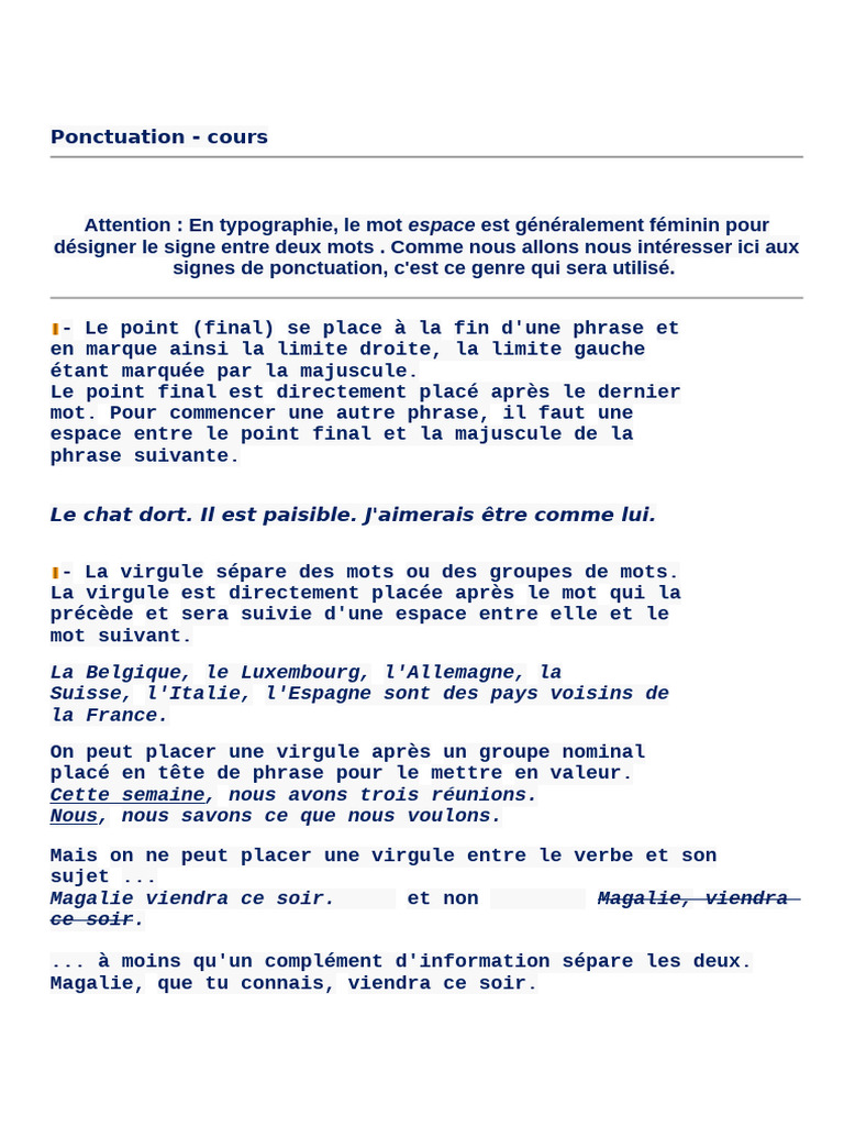 Guide de la ponctuation en typographie | PDF | Phrase | Virgule