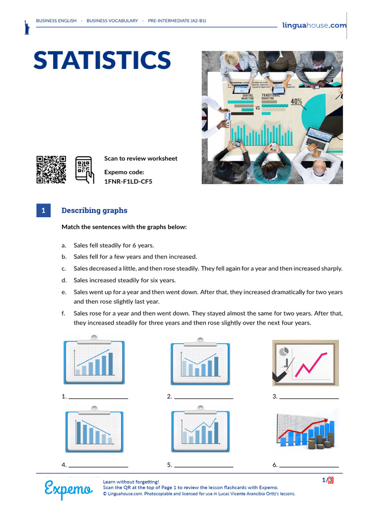 Statistics American English Student A2 B1 | PDF | Economies