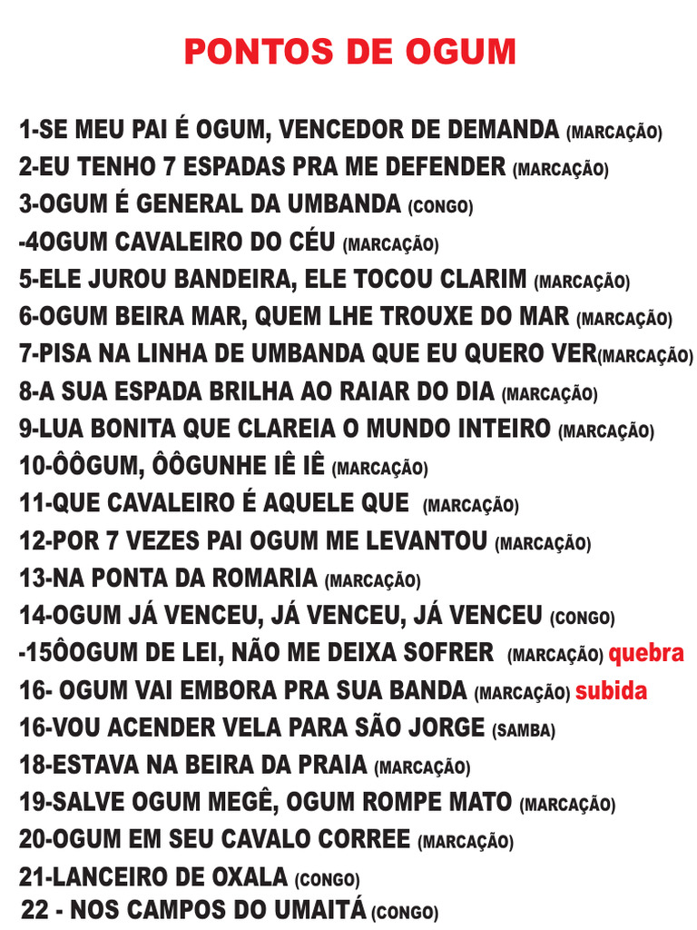 7 Pontos sobre Ogum na Umbanda | PDF