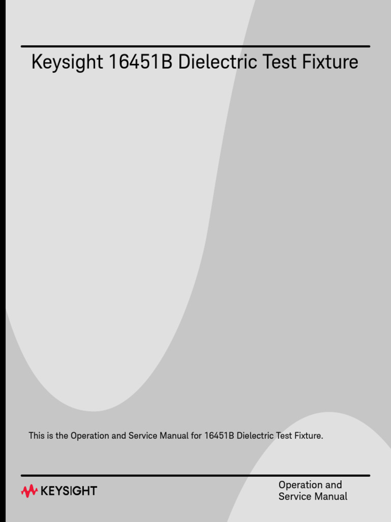 Keysight E5061B Network Analyzer Keysight 16451B Dielectric Test ...