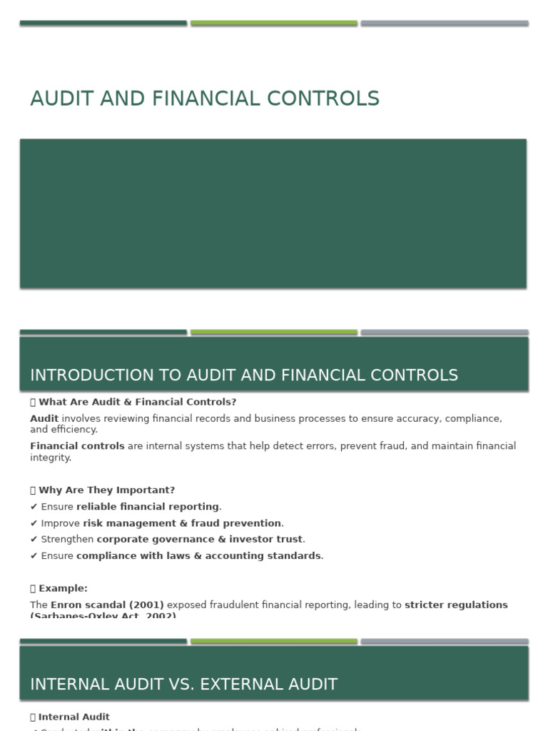 Chapter 16 Audit and Financial Controls | PDF | Audit | Internal Control