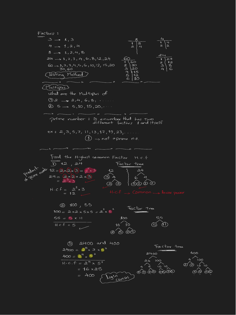 Factors Multiples and Primes 14-9 | PDF