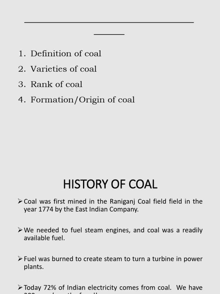 Coal A Brief Introduction | PDF | Bituminous Coal | Coal