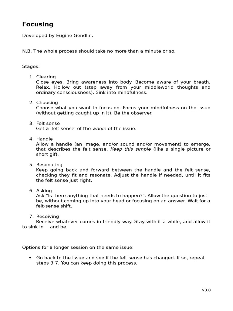 Focusing | PDF