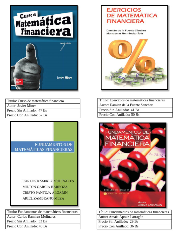 Libros de Matematicas Financieras | PDF