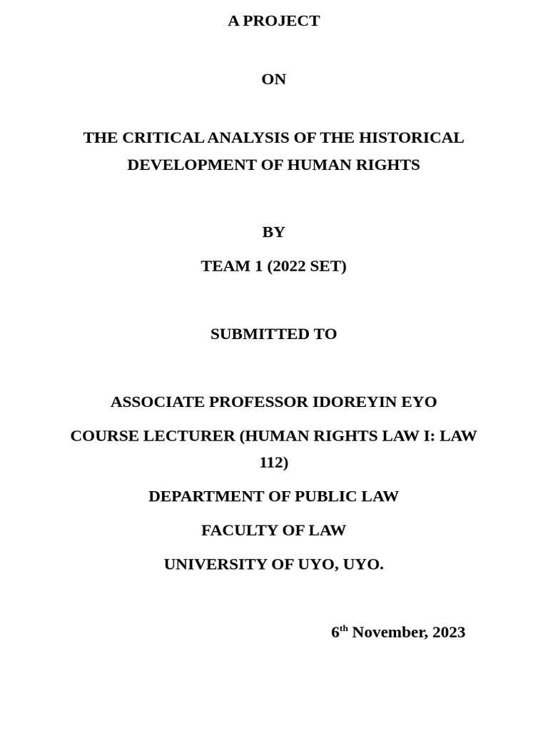 Human - Rights - Analysis (1) .Docx Editing Group | PDF | United States ...
