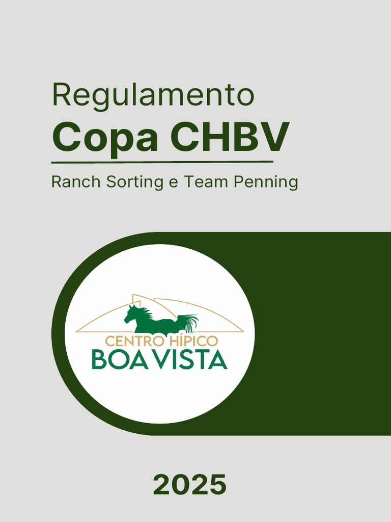 Copa CHBV 2025: Regulamento e Agenda | PDF | Hipismo | Cavalos