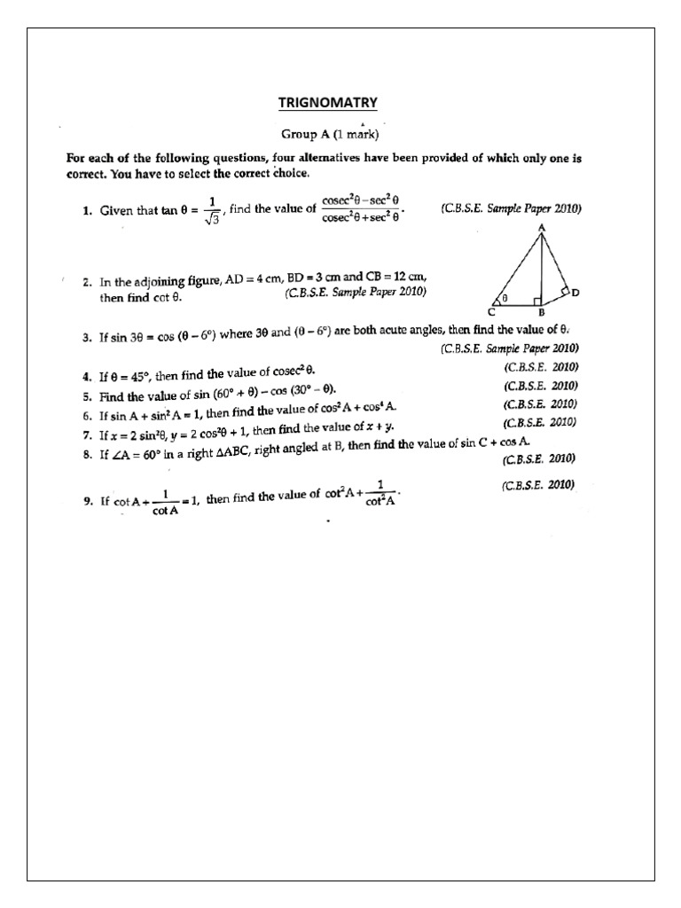 Cbse Class 10 Maths 2 | PDF