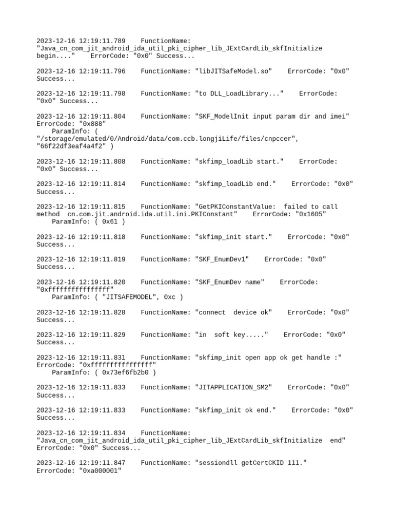 PKI Cipher Library Initialization Logs | PDF | Mobile Telecommunications
