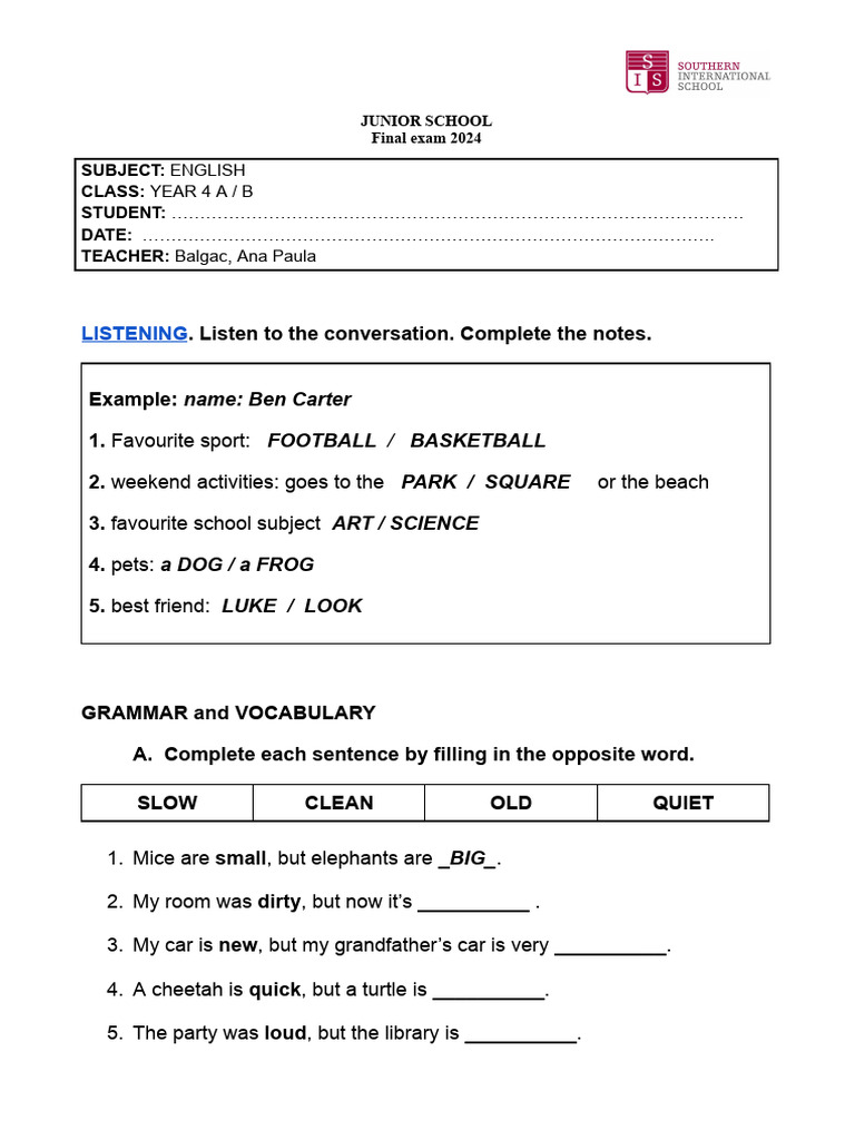 Adapted Final Exam 2024 Pdf Wright Brothers