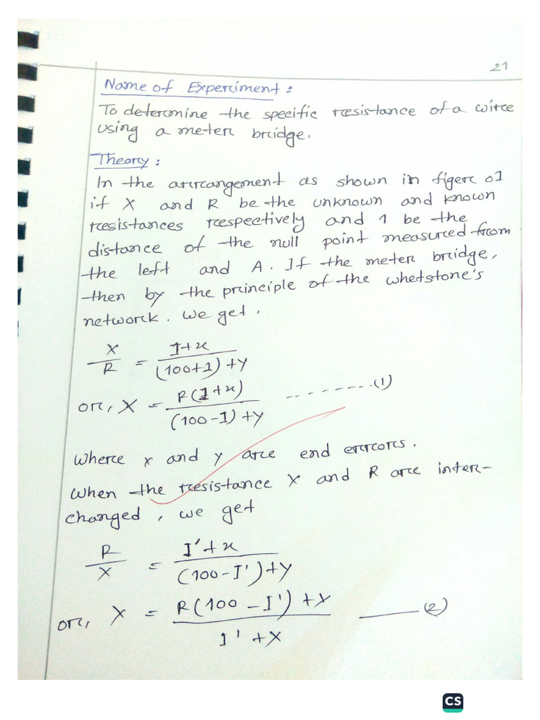 Meter Bridge Lab | PDF