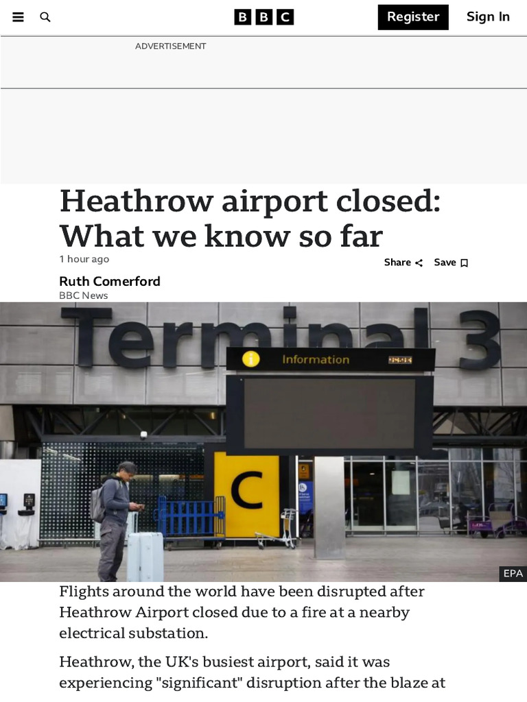 Heathrow Airport Closed What We Know So Far | PDF | Airport | Aviation
