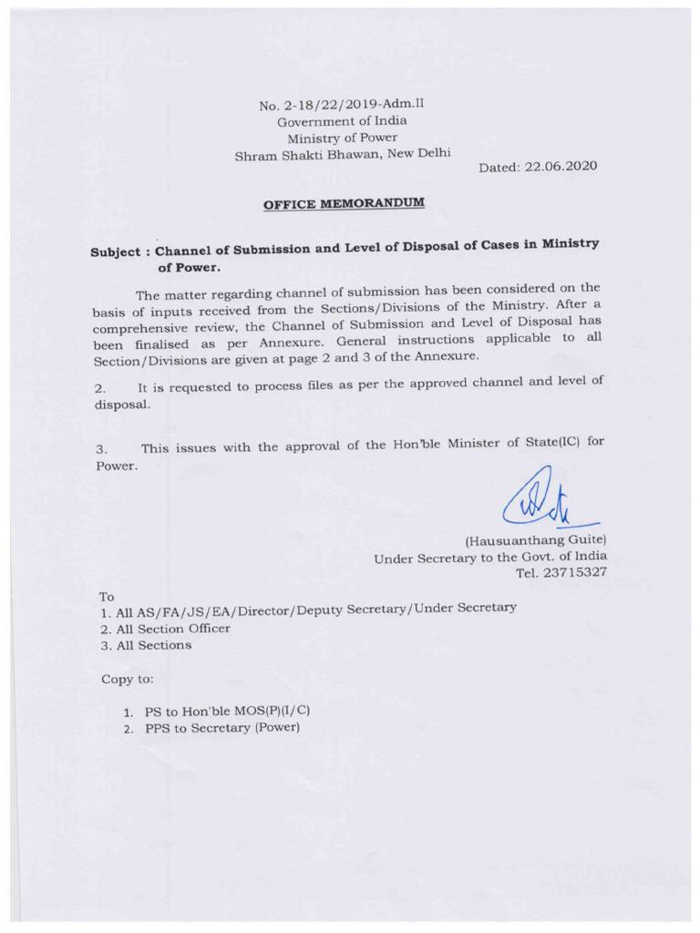 Channel of Submission and Level of Disposal of Cases | PDF | Electric ...