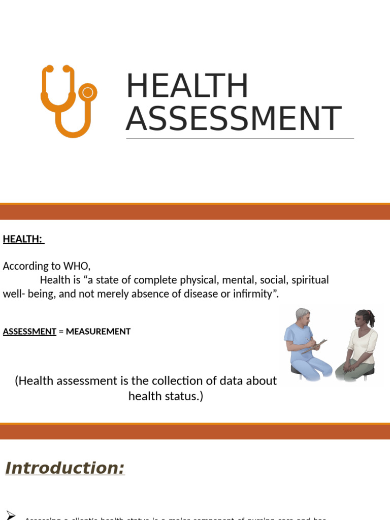 Comprehensive Health Assessment Guide | PDF | Physical Examination ...