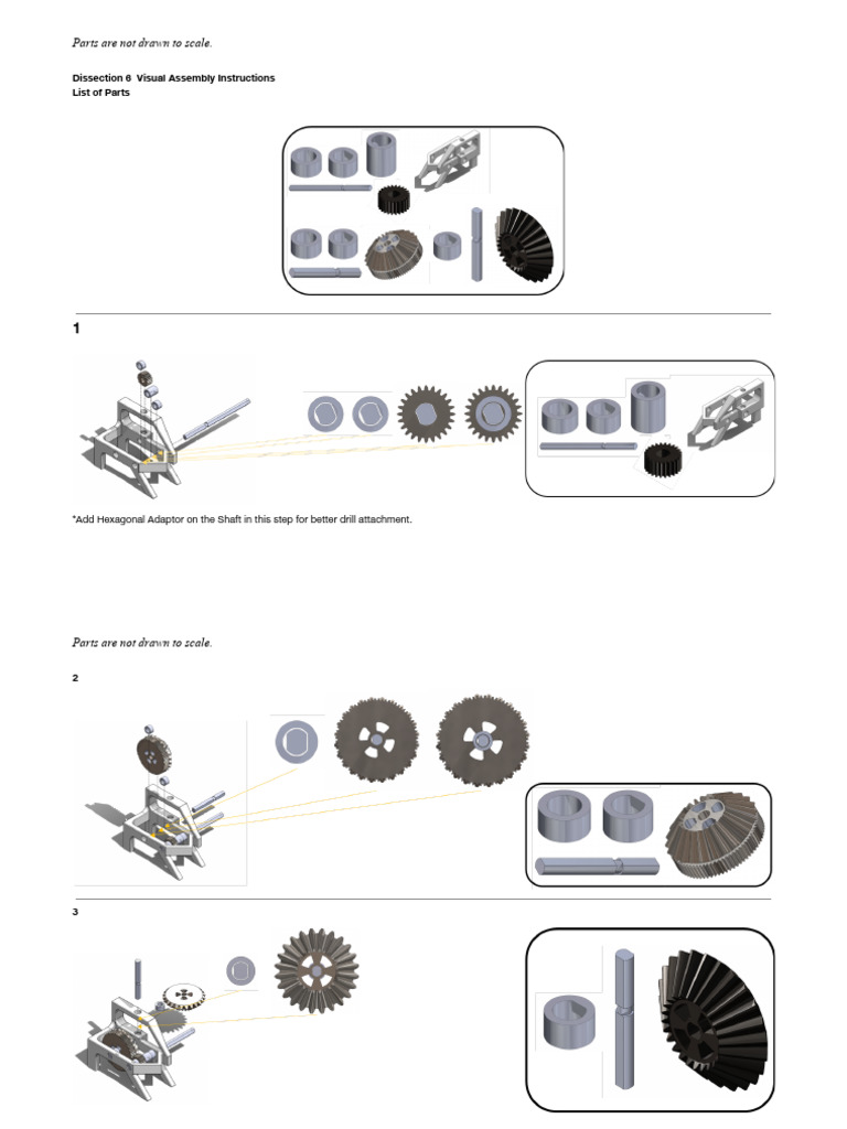 Parts Are Not Drawn To Scale.: Dissection 6 Visual Assembly ...