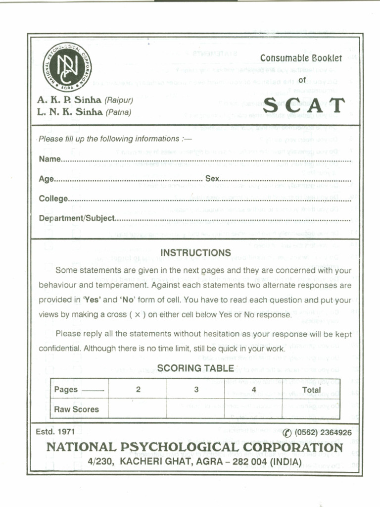 SCAT | PDF