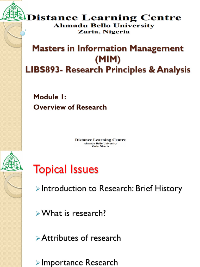 Overview of Research Principles | PDF | Knowledge | Critical Thinking