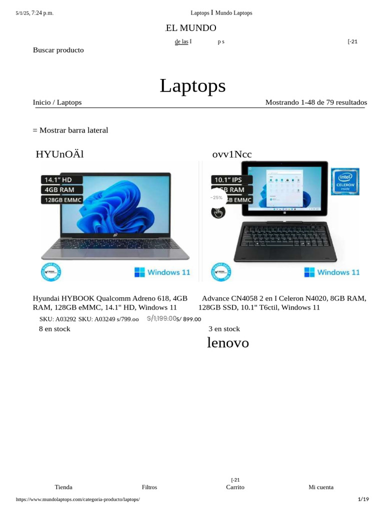 Laptops en Venta: Modelos y Precios | PDF | Hardware de la computadora ...