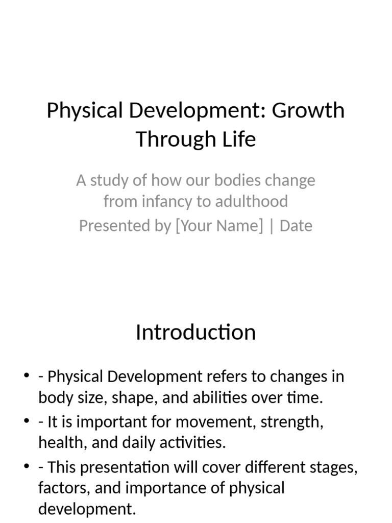 Stages and Factors of Physical Development | PDF