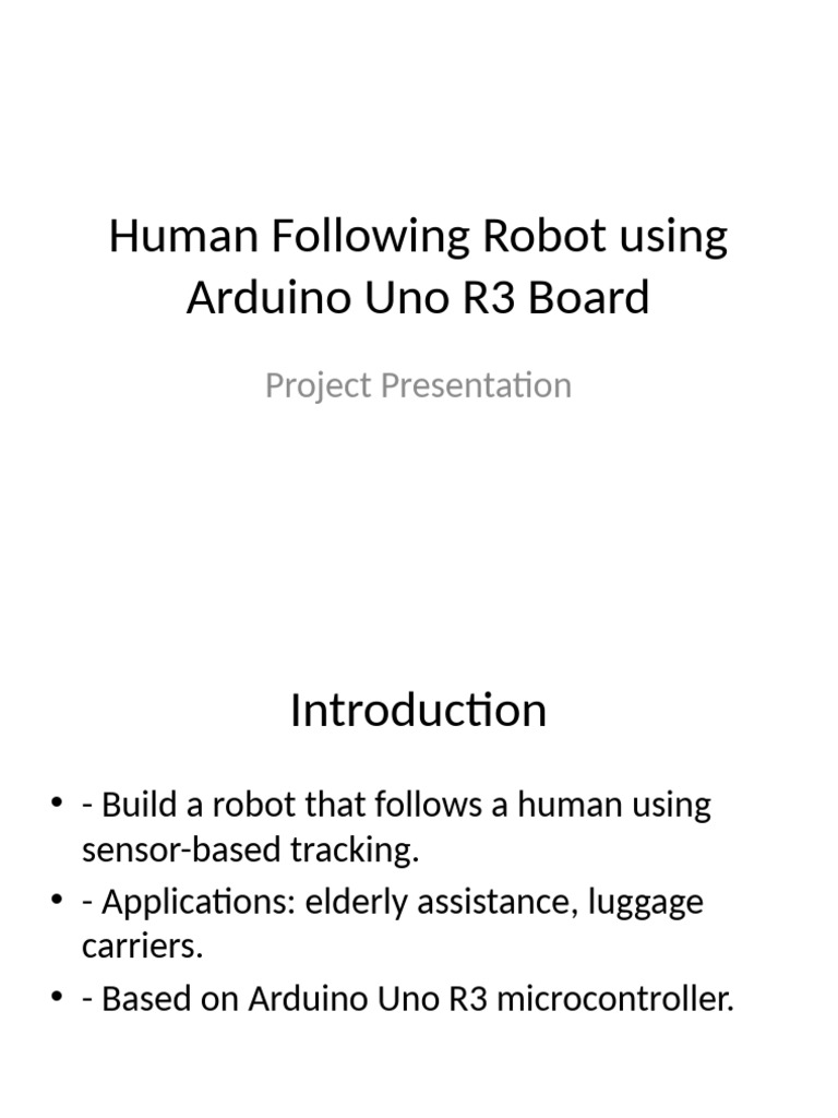 Human Following Robot Presentation | PDF