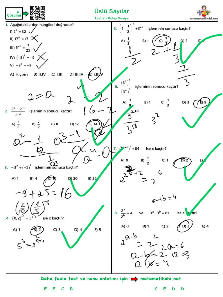 Uslu-Sayilar-Test-2-K-YENI | PDF
