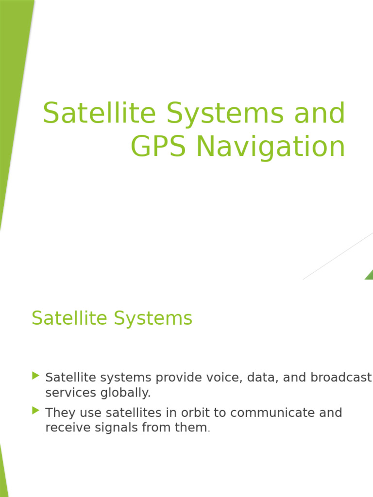 Satellite System And Gps Pdf