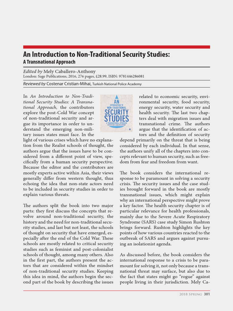 An Introduction To Non-Traditional Security Studies - A Transnational ...
