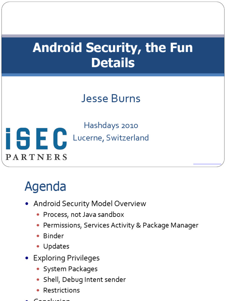 Android Security Model Overview | PDF | Android (Operating System ...