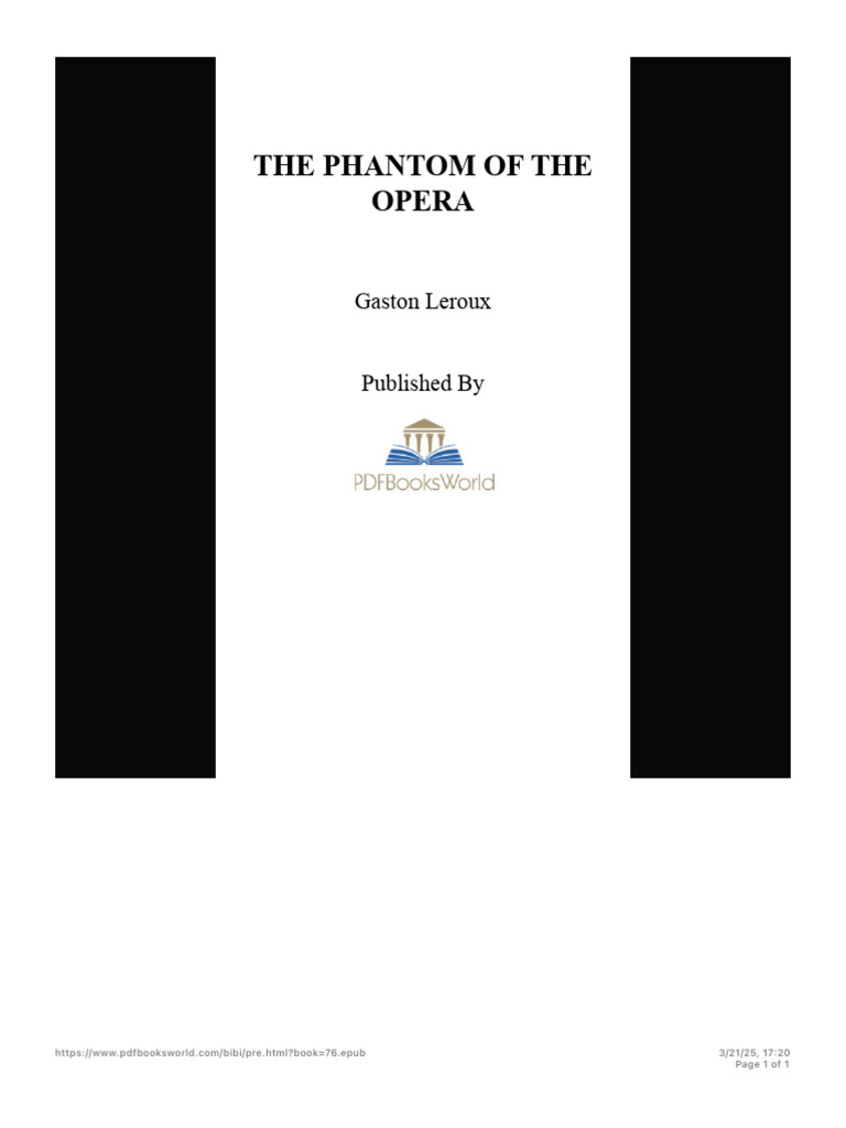The Phantom of The Opera - Gaston Leroux - Pdfbooksworld | PDF