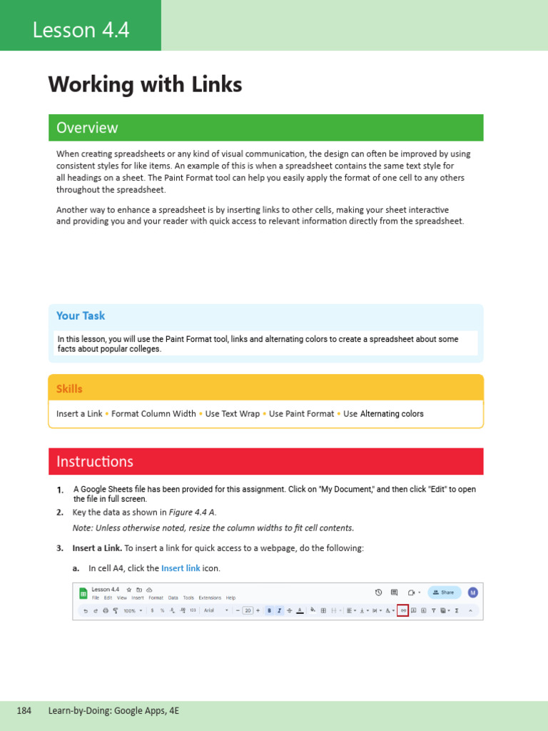 Google Sheets: Linking and Formatting Guide | PDF | Spreadsheet | Computing