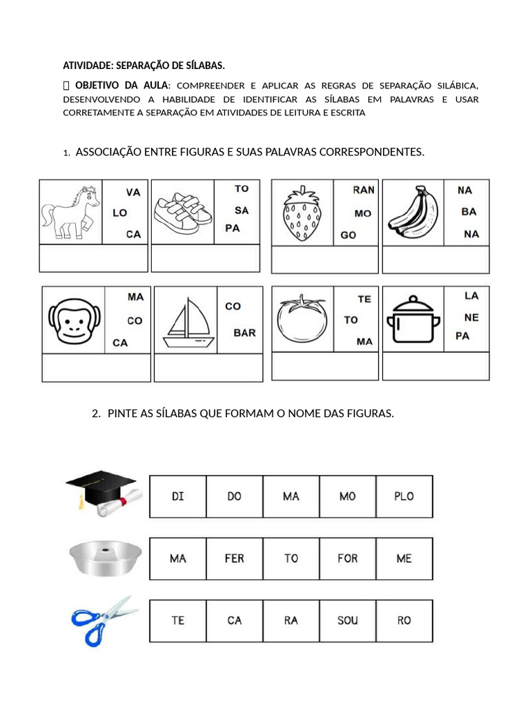Separação de Silabas | PDF