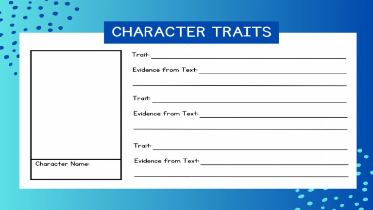 Character Trait Chart | PDF