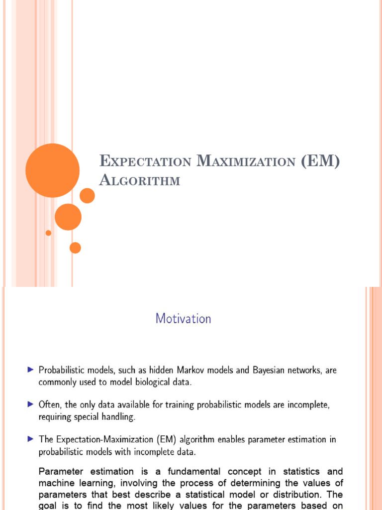 Understanding the EM Algorithm | PDF | Estimation Theory | Mathematical ...