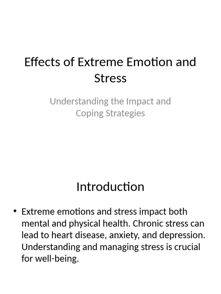 Impact of Extreme Emotions and Stress | PDF
