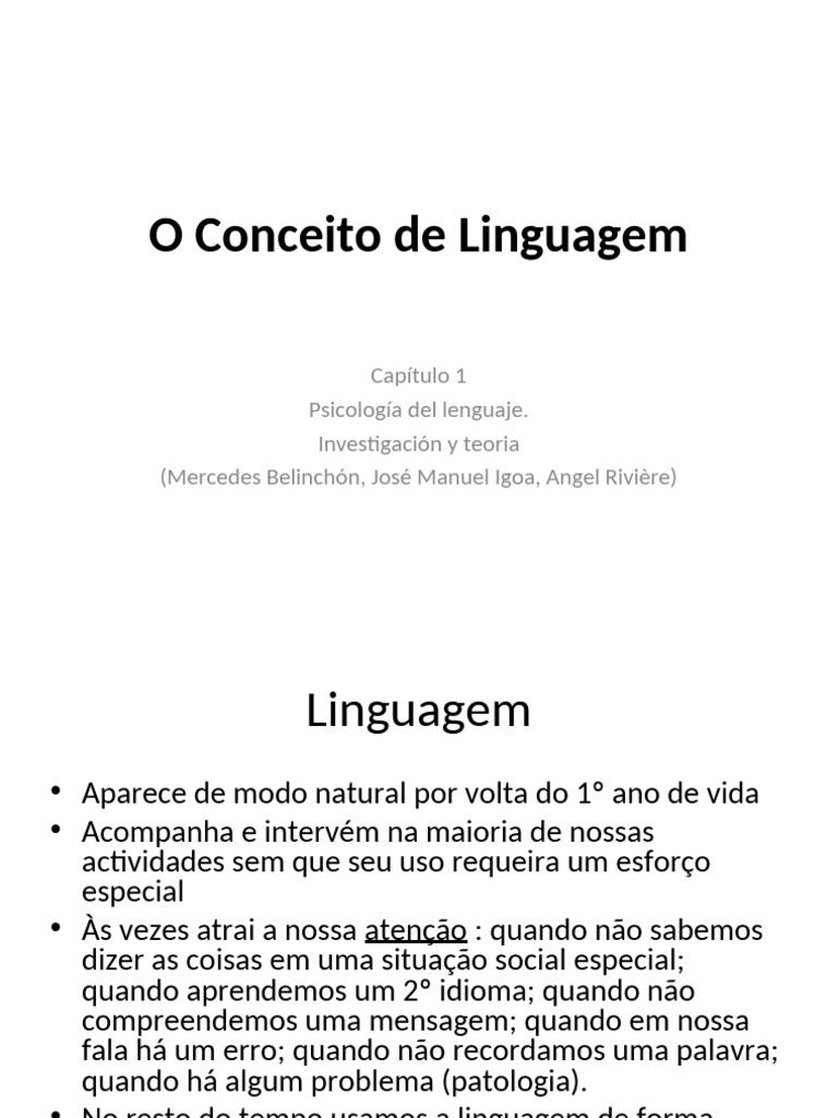 Dimensões do Conceito de Linguagem | PDF | Comunicação | Comportamento