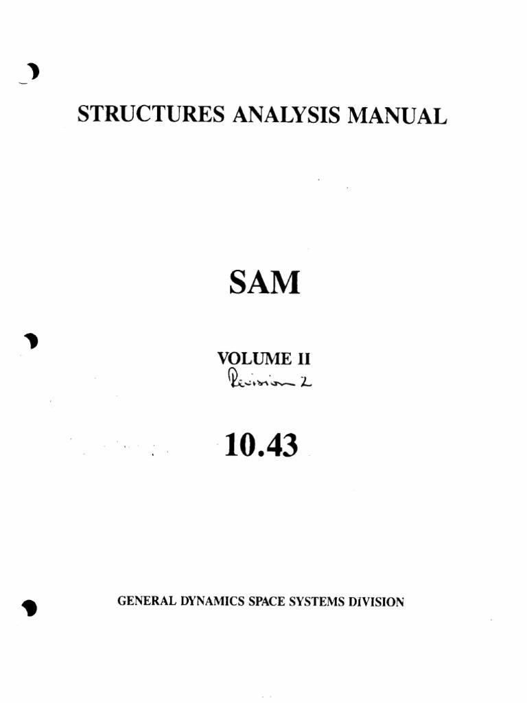 Structures Analysis Manual Vol II | PDF