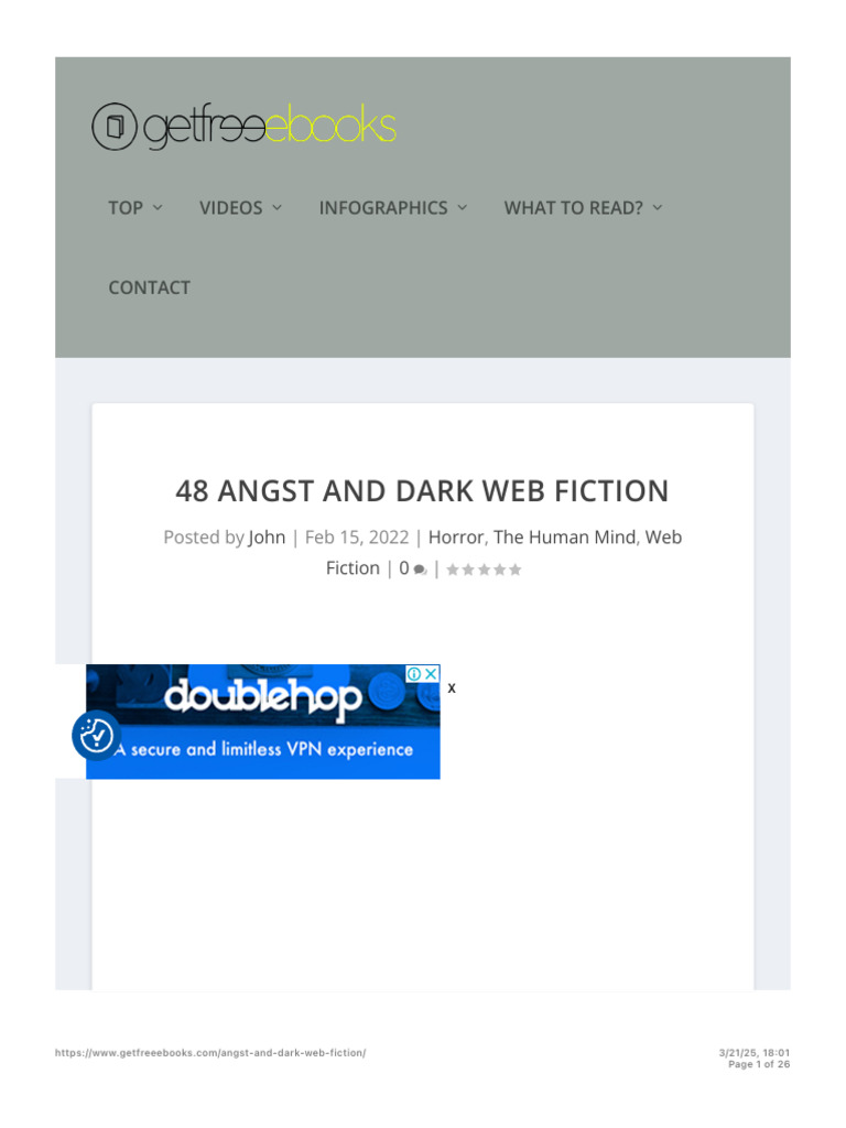 48 Dark Web Fiction Works | PDF | World Wide Web | Internet & Web