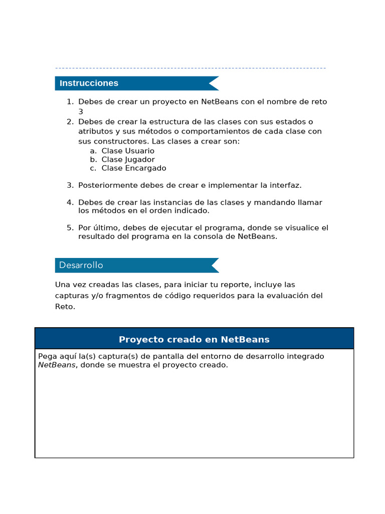 Reto | PDF | Constructor (Programación Orientada a Objetos) | Programación