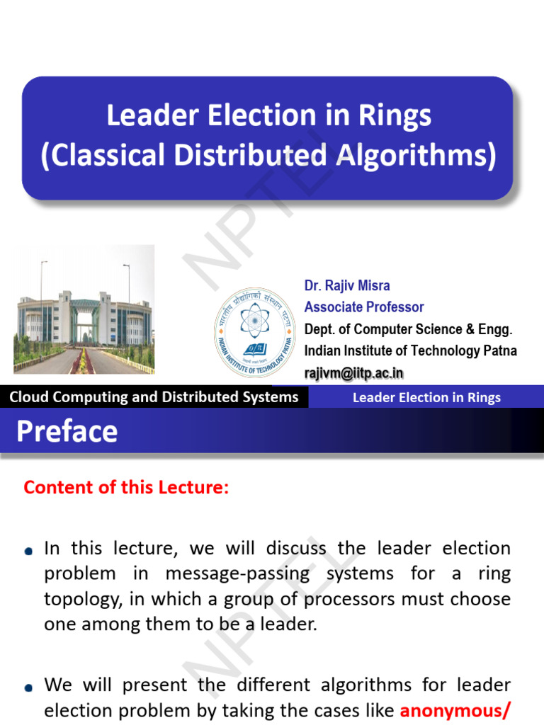 Leader Election Algorithms in Ring Topology | PDF | Computing ...
