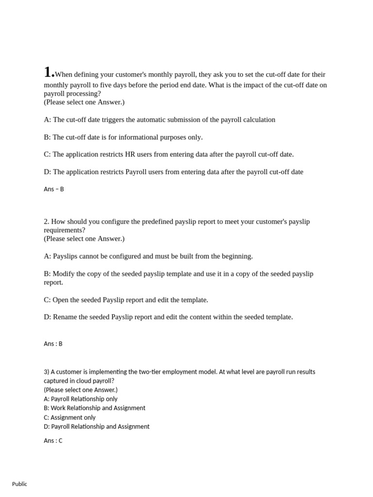 Payroll Processing and Configuration Guide | PDF | Paycheck | Payments