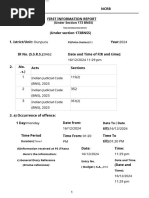 First Information Report Format | PDF | Crimes | Crime & Violence