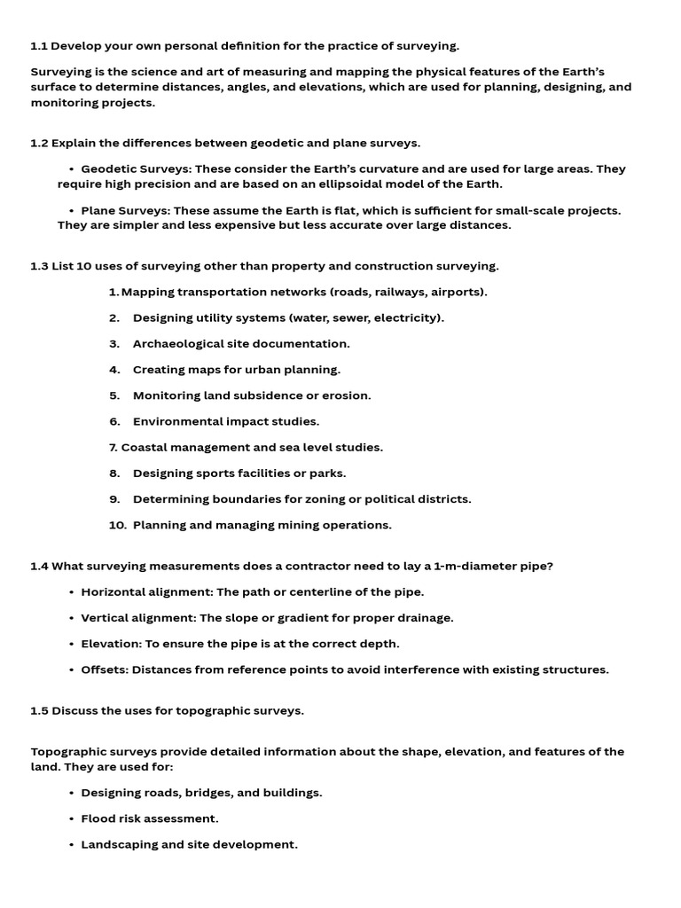 Surveying Practices and Applications Explained | PDF | Surveying ...