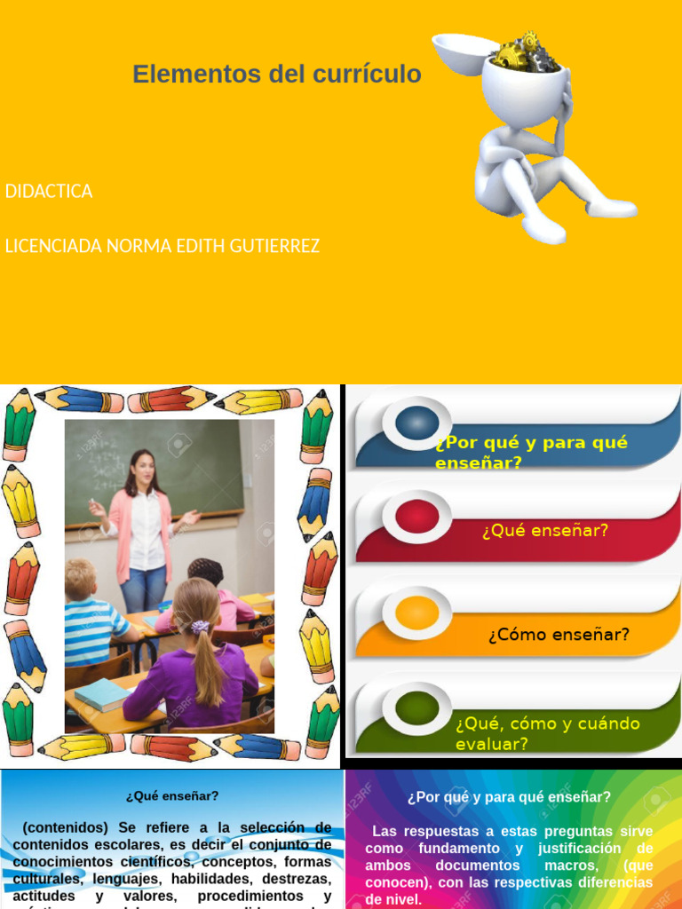 Elementos Clave del Currículo Educativo | PDF | Plan de estudios ...