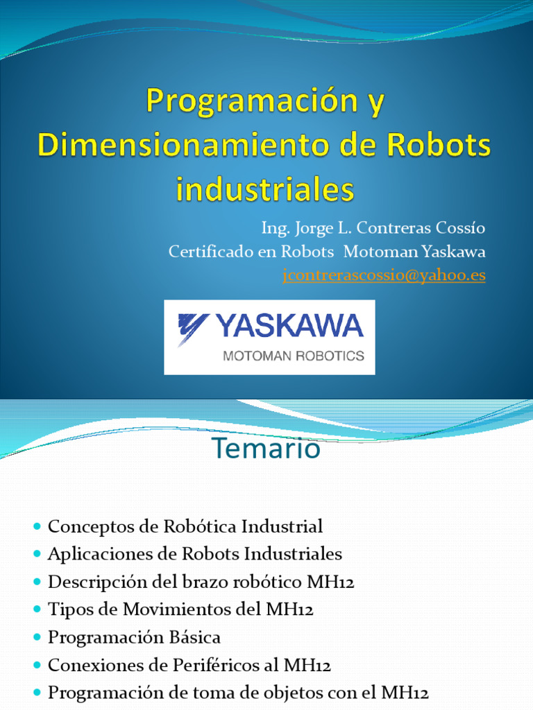 Curso de Robótica Industrial y MH12 | PDF