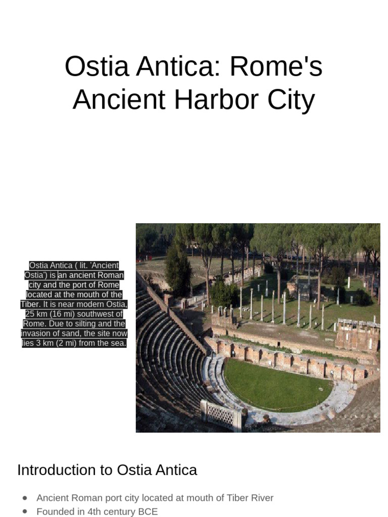 Explore Ostia Antica: Rome's Port City | PDF