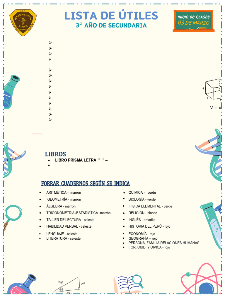 Materiales para 3ro de Secundaria | PDF