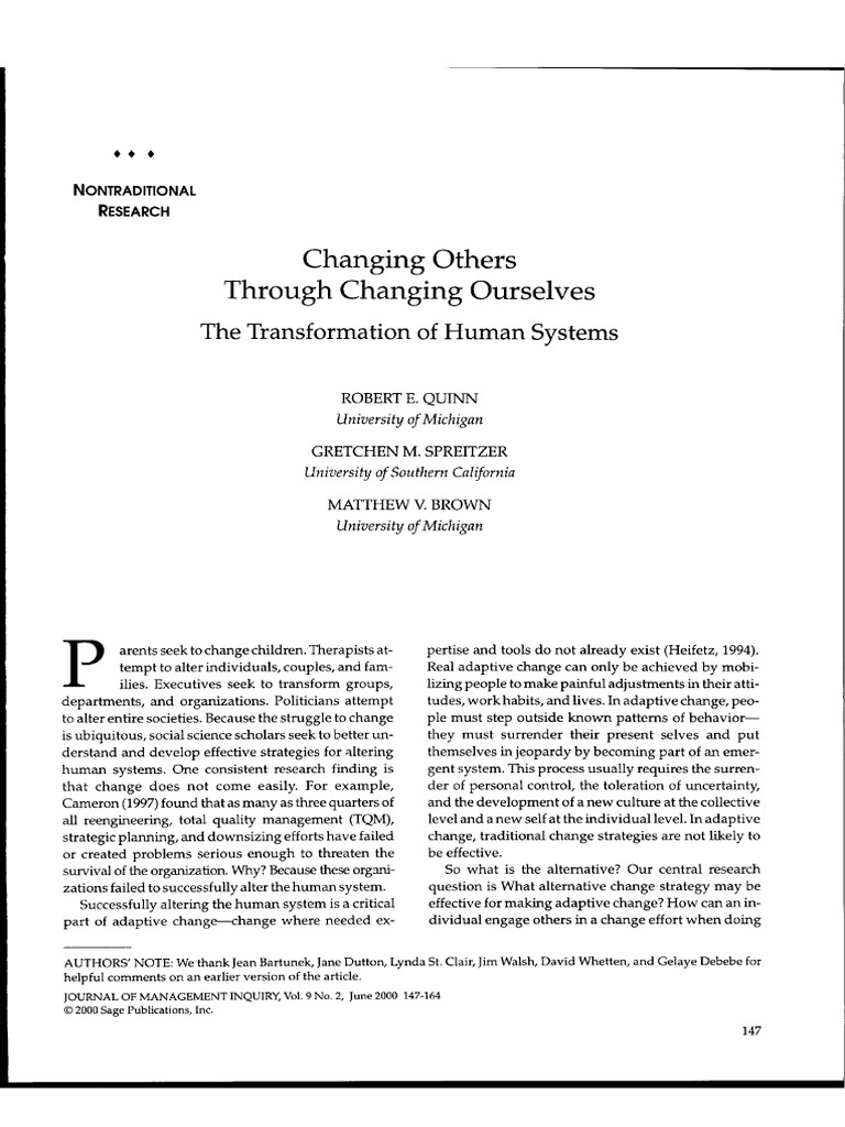 Changing Others Through Changing Pdf