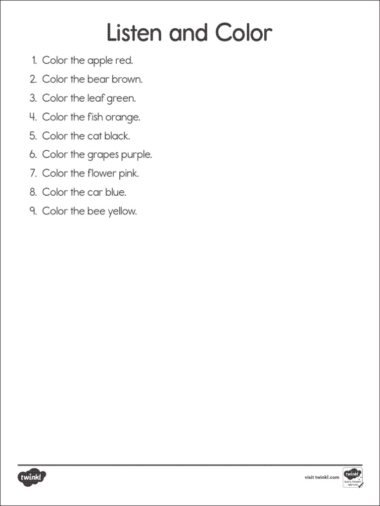 Color by Listening Activity | PDF