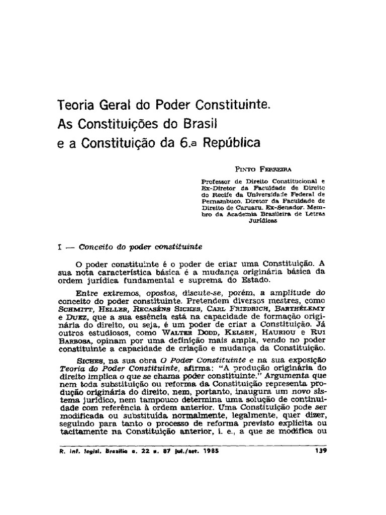 Poder Constituinte: Definições e Tipos | PDF | Constituição | Emenda ...